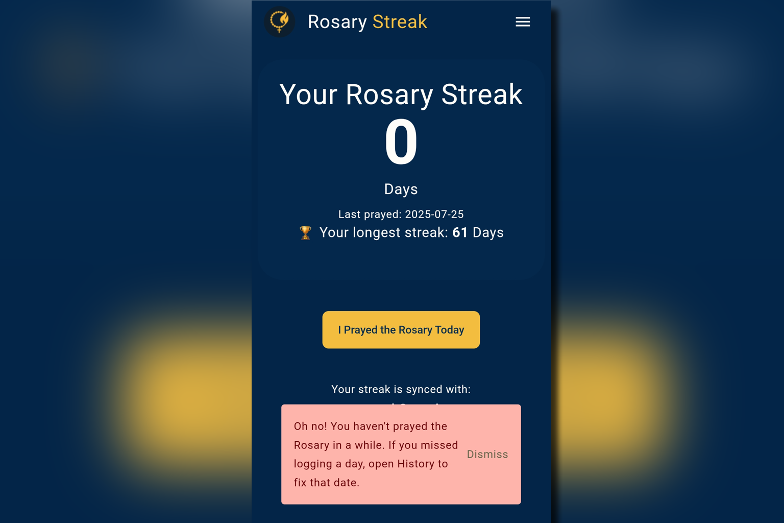 I Broke My Rosary Streak